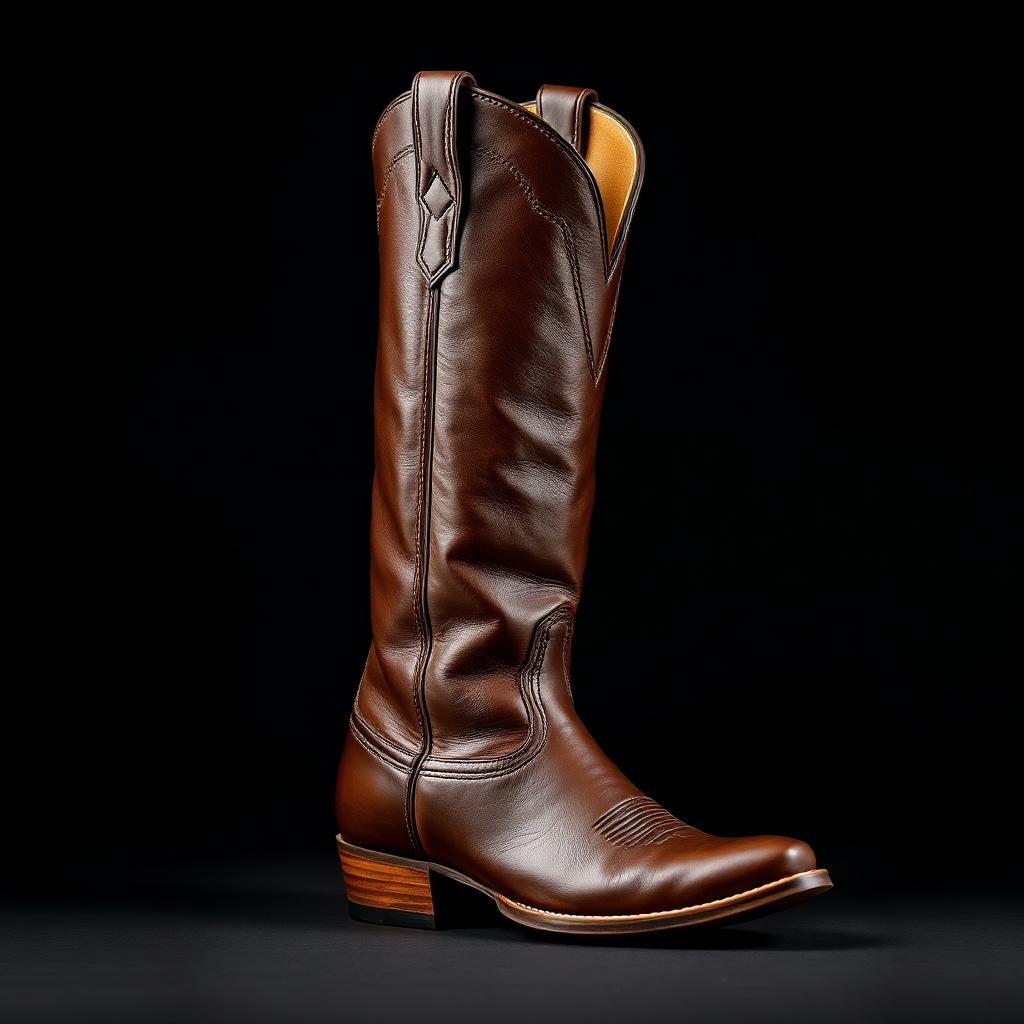 Bota vaquera restaurada después