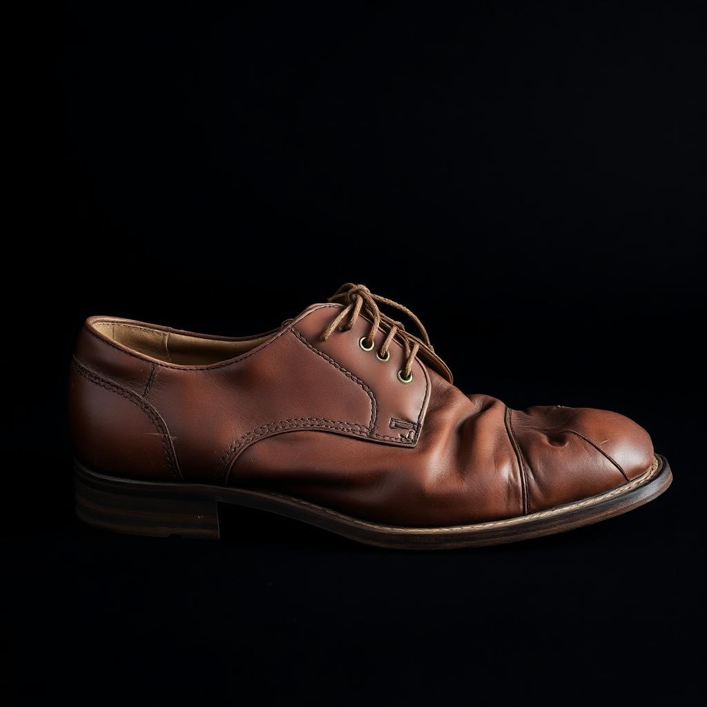 Zapato Oxford de piel antes